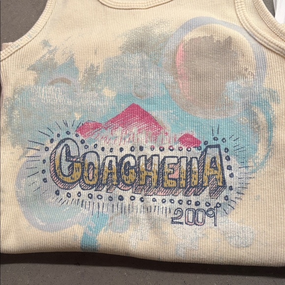 Coachella Tops - 🌵 Vintage 2009 Coachella Ribbed Tank Top – Size S – Y2K Indie Sleaze Festival✨